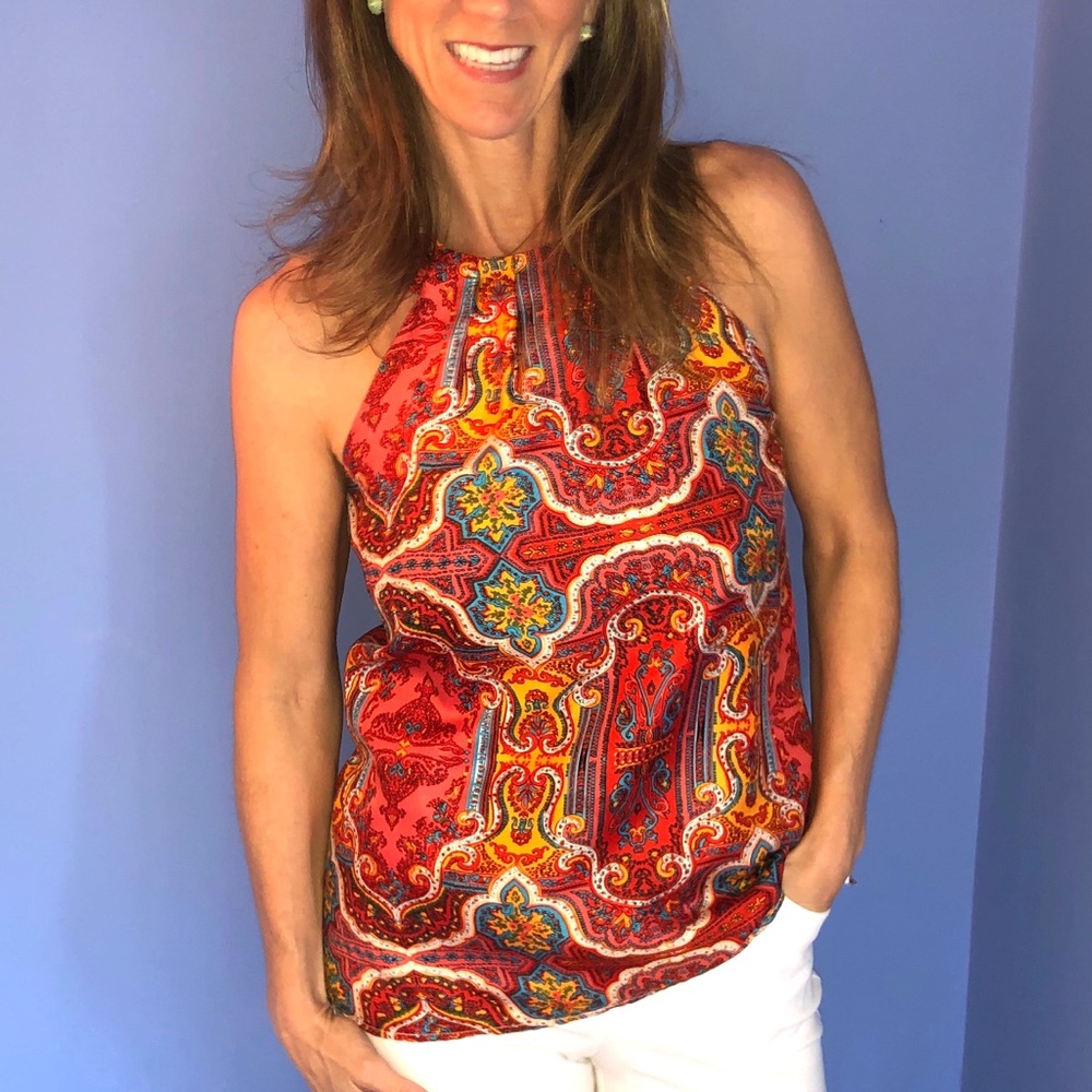100% Silk Halter Top